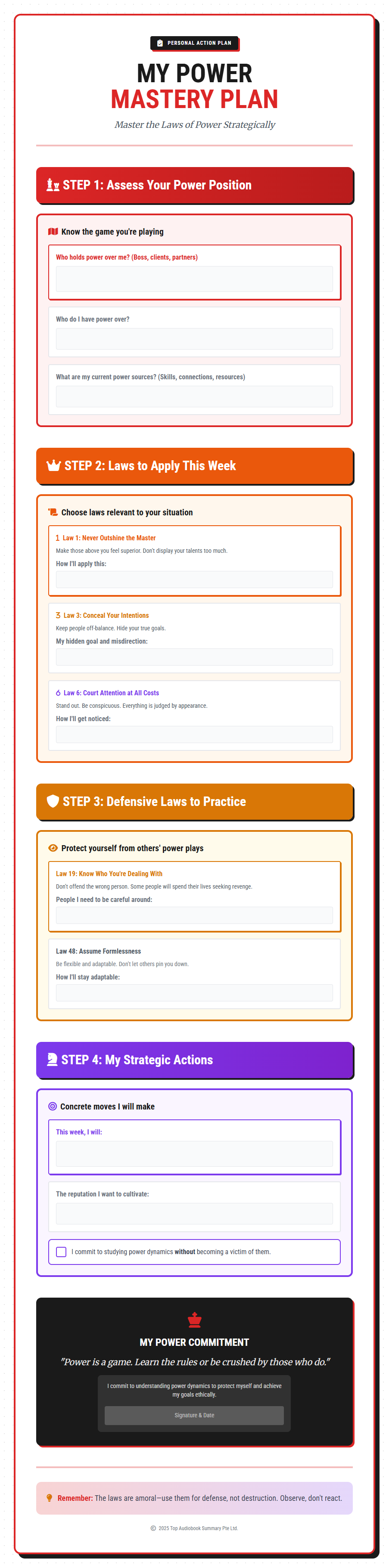 Personal Action Plan Preview